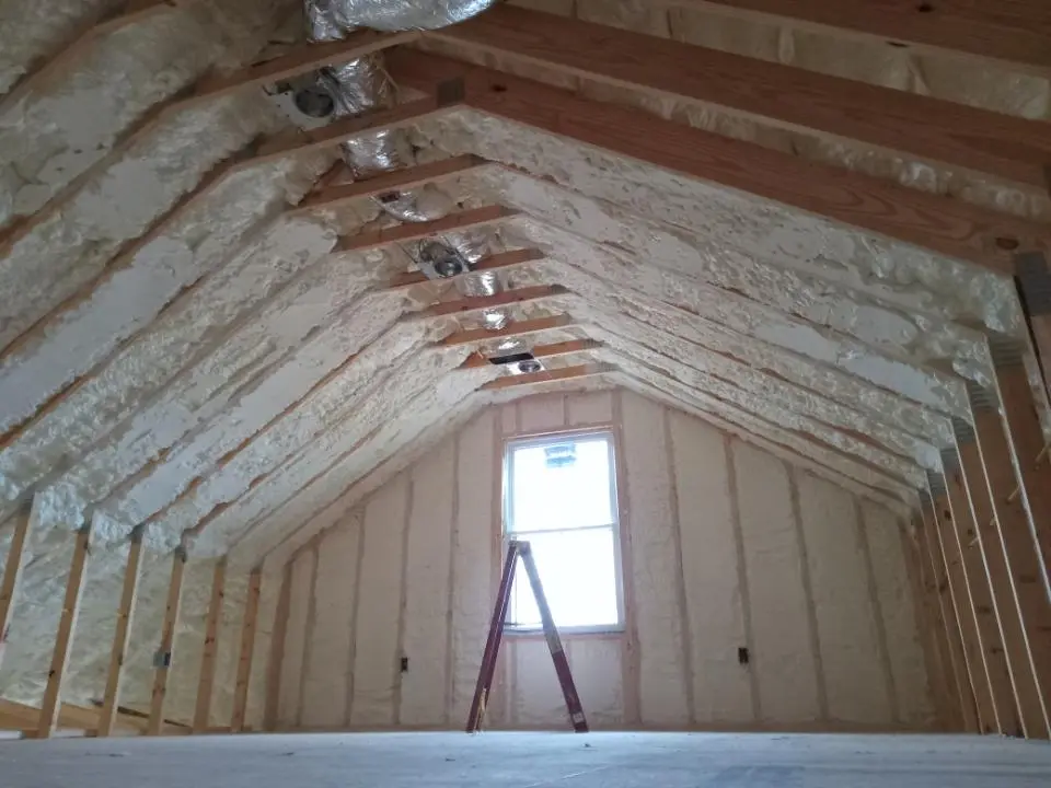 Spray foam roofing application for Crawl Space Insulation project in Monmouth
